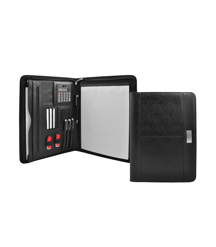 Konferenzmappe A4 Zaragoza mit Rechner schwarz